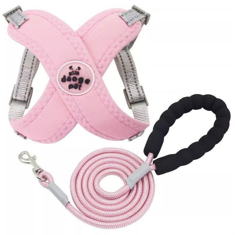 V-Neck Harness & Leash Set for small dogs